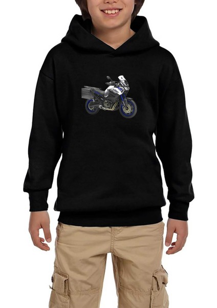 Yamha XT1200Z Super Tenere Siyah Çocuk Kapşonlu Sweatshirt