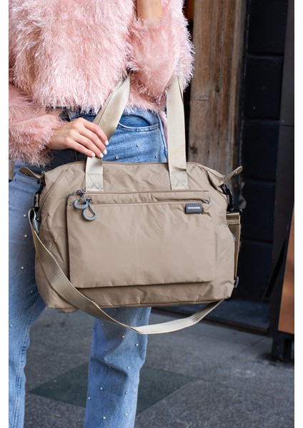 Genişleyebilir Yan Fermuarlı Paraşüt Kumaş Ayarlanabilir Omuz Çantası indirimleri