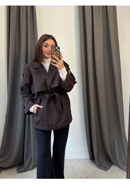 Astarlı Premium Kalite Yarım Boy Trençkot fiyatları