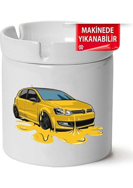 Vw Polo Mk5 Baskılı Porselen At-Söndür Küllük (Kl-Otmbl-Vw)