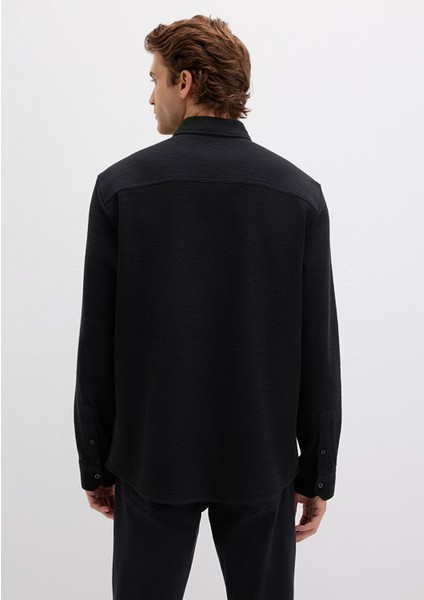 M Logo Nakışlı Siyah Örme Gömlek 0211789-900