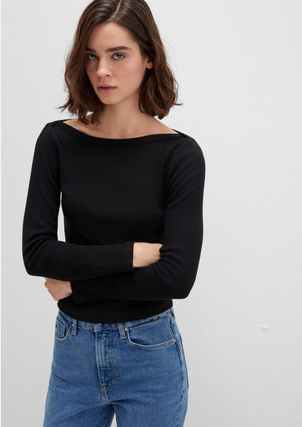 Uzun Kollu Siyah Basic Tişört 1613622-900