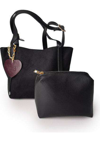 Moon Zora Omuz Çantası Süet Siyah fiyatları