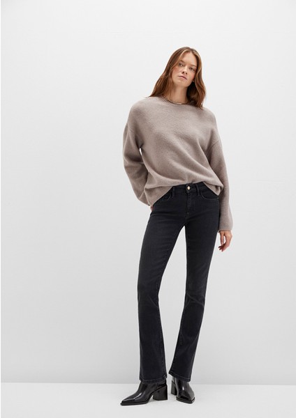 Mona Gold Premium Koyu Gri Smoke Jean Pantolon 1049790521