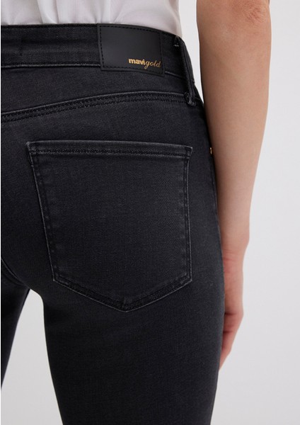 Mona Gold Premium Koyu Gri Smoke Jean Pantolon 1049790521