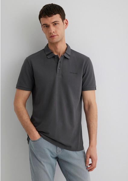 Antrasit Polo Tişört 0612651-80106