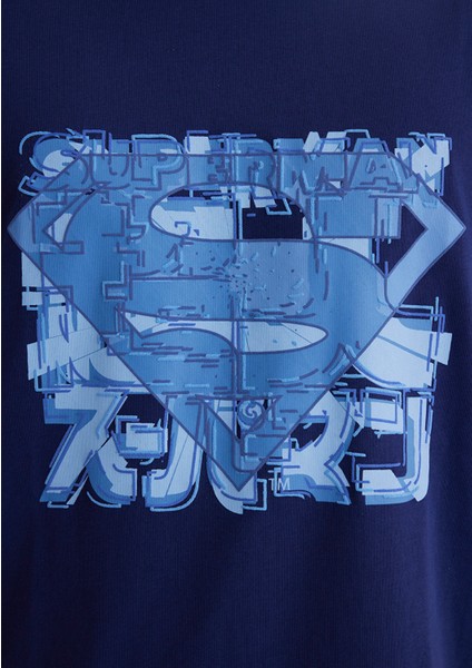 Superman Baskılı Lacivert Tişört 0612658-70496