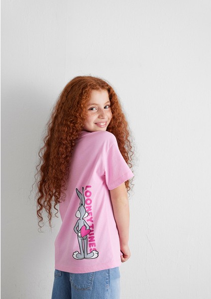 Bugs Bunny Baskılı Pembe Tişört 7610303-71038