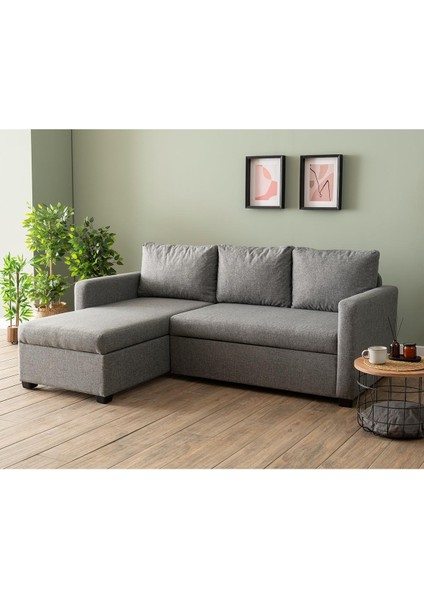 Kado Yataklı Köşe Koltuk Takımı - Keten Açık Gri fiyatları