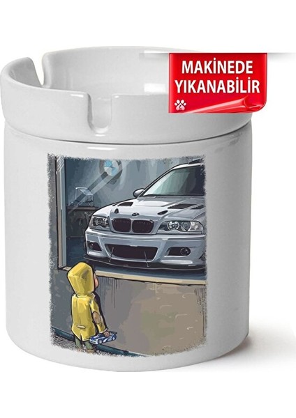 Bmw E46 Baskılı Porselen At-Söndür Küllük