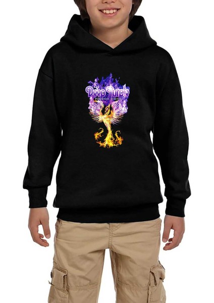 Deep Purple Phoenix Rising Siyah Çocuk Kapşonlu Sweatshirt