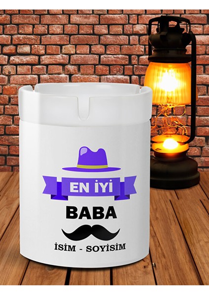 En Iyi Baba Yazılı Kişiye Özel Isimli Küllük Babaya Hediye