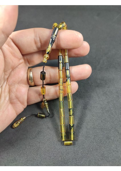 Mehmet Mercan Usta Eseri Bilek Boy (Küçük Boy) Ok Gibi Kesme Sıkma Kehribar Sertifikalı 8719