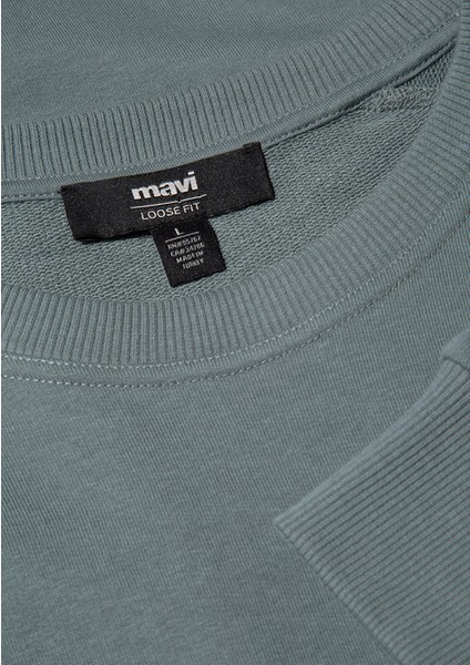 Bisiklet Yaka Yeşil Sweatshirt 0S10161-71577