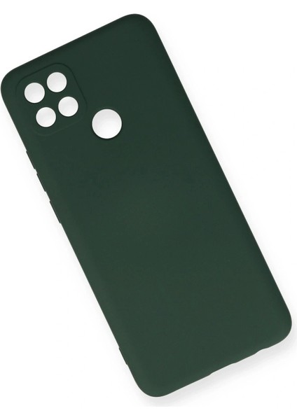 Oppo A15 Kılıf Nano Içi Kadife Silikon - Koyu Yeşil modelleri