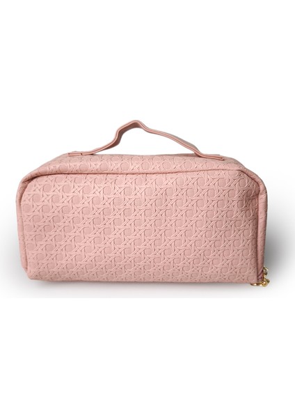 Çapraz Açılan Makyaj Çantası Pembe indirimleri