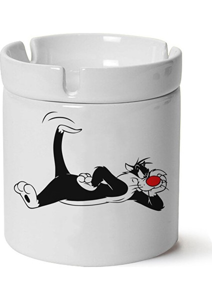 Sylvester Baskılı Porselen Küllük Makinede Yıkanabilir