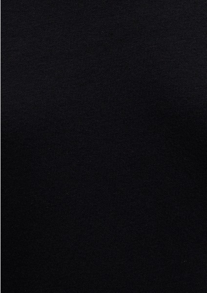 Bisiklet Yaka Siyah Basic Sweatshirt 1610198-900