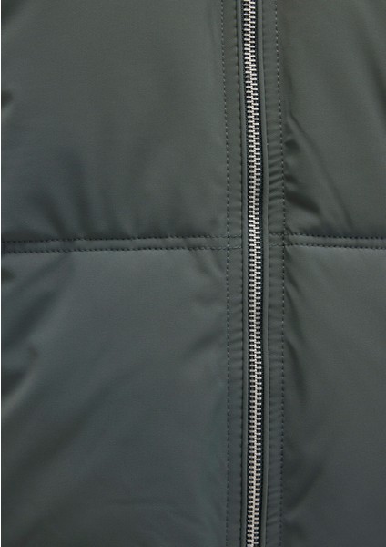 Su İtici Kapüşonlu Yeşil Şişme Mont 1110445-71598