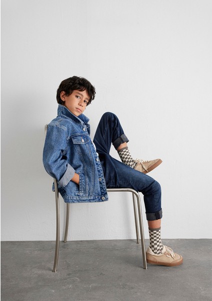 Ken 90lar Koyu Mavi Jean Ceket 6110001-86708