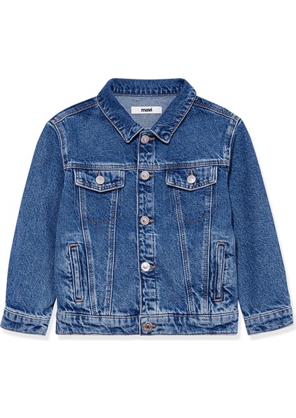 Ken 90lar Koyu Mavi Jean Ceket 6110001-86708