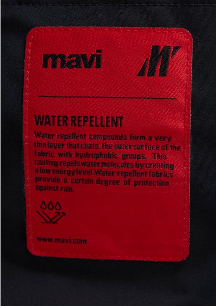 Su İtici Kapüşonlu Siyah Şişme Mont 0110313-71379