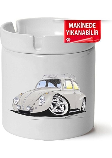 Beetle Baskılı Porselen At-Söndür Küllük (Kl-Otmbl-Vw)