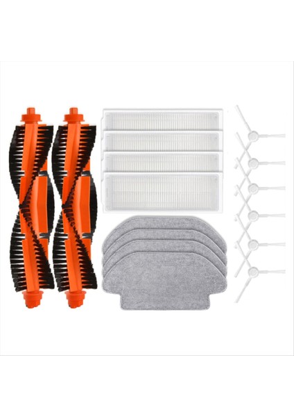 Robot Süpürge S10 S12 B106GL Için 16 Adet Yedek Parça Ana Yan Fırça Filtre Paspas Bezi (Yurt Dışından)