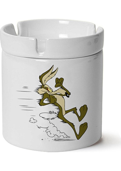 Wile E Coyote Baskılı Porselen Küllük Makinede Yıkanabilir