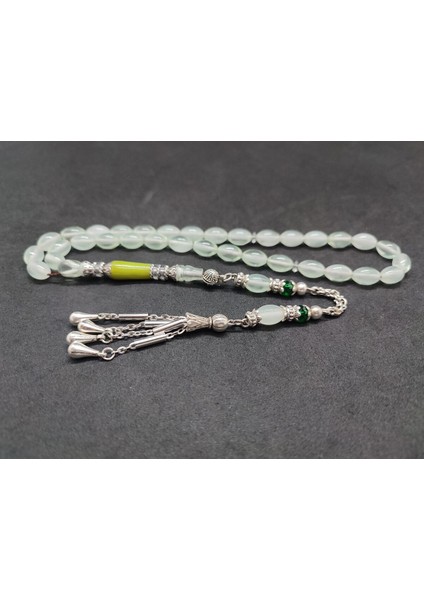 Şevket Alkan Usta Eseri Gümüş Nakkaş Işlemeli Ateş-I Kehribar Sertfikalı 8733