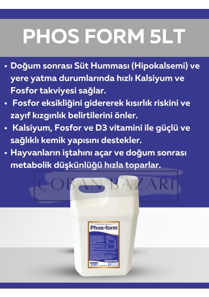 royal ilaç royal phos form kanatlılarda gagalama, amino asit desteği ile gelişim 5 lt