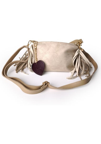 Moon Amber Omuz Çantası Süet Vizon fiyatları