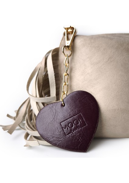 Moon Amber Omuz Çantası Süet Vizon modelleri