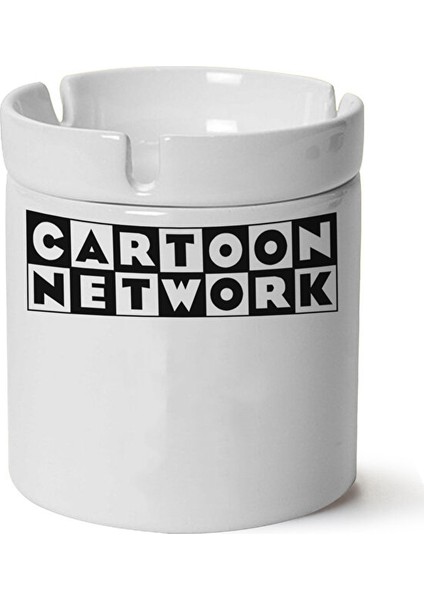 Cartoon Network Logo Baskılı Porselen Küllük Makinede Yıkanabilir