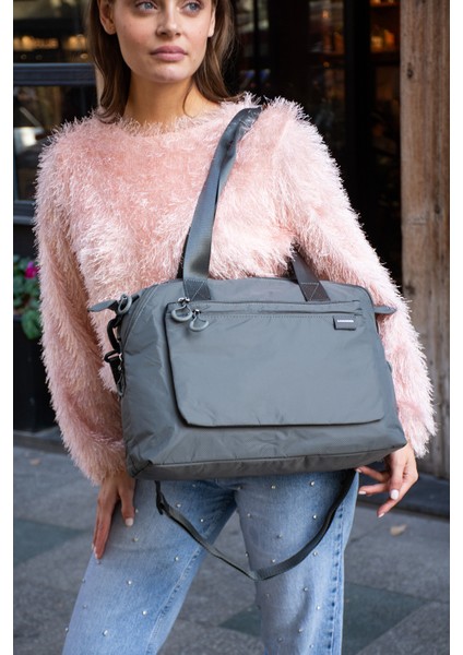 Genişleyebilir Yan Fermuarlı Paraşüt Kumaş Ayarlanabilir Omuz Çantası indirimleri