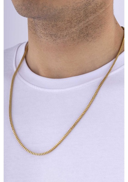 Altın Kaplama Köşeli Kare Kesim Erkek Çelik Zincir fiyatları