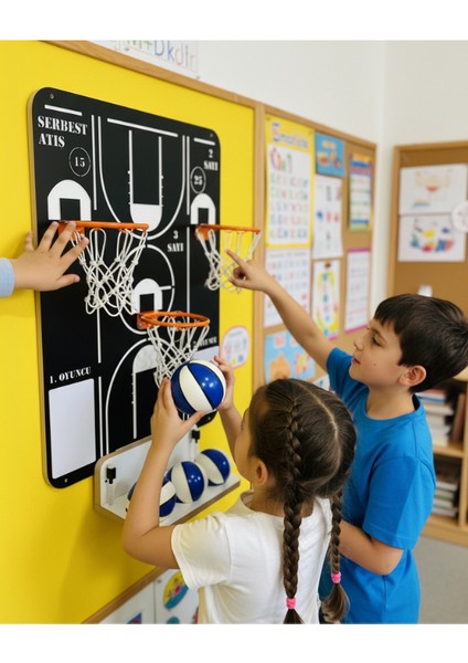 Mini Basketbol Duvar Oyunu - Zeka ve Strateji Geliştiren Eğitici Duvar Oyunu