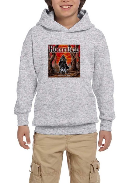 Hammerfall Glory To The Brave Gri Çocuk Kapşonlu Sweatshirt