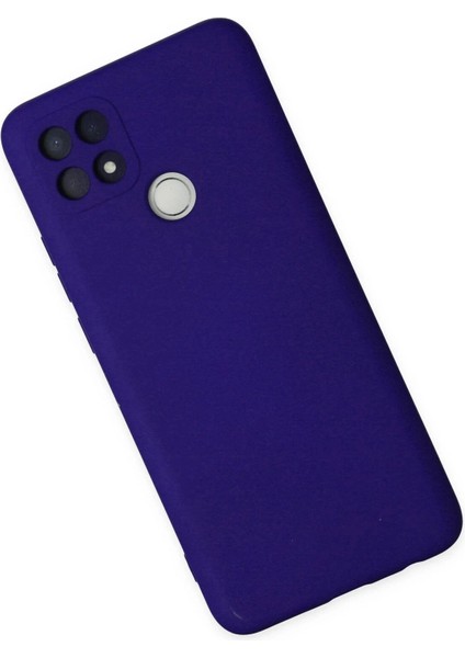 Oppo A15 Kılıf Nano Içi Kadife Silikon - Mor modelleri