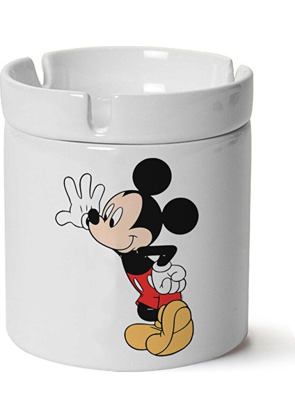 Mickey Mouse Baskılı Porselen Küllük Makinede Yıkanabilir