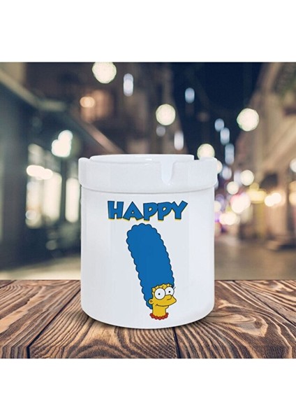 Marge Simpson Küllük Happy Baskılı Kül Tablası