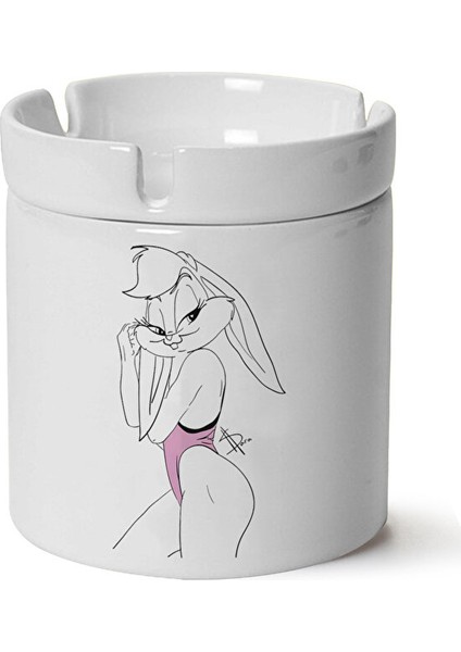 Lola Buny Baskılı Porselen Küllük Makinede Yıkanabilir