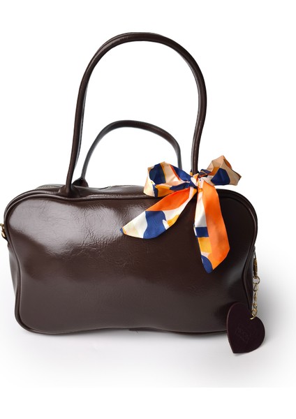 Moon Amaris Omuz Çantası Süet Kahve