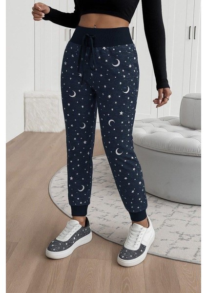 Kadın Yüksek Bel Bağcıklı Desenli Iki Iplik Pantolon fiyatları