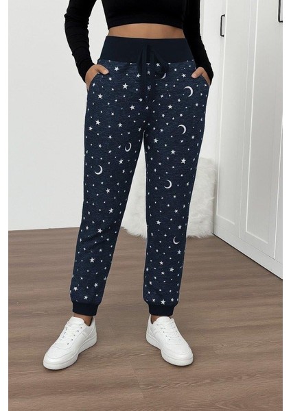 Kadın Yüksek Bel Bağcıklı Desenli Iki Iplik Pantolon modelleri