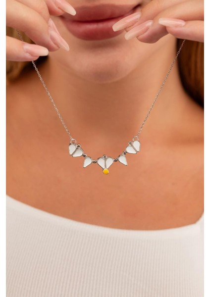 Açılır Kapanır Çift Kullanımlı Papatya Kadın Gümüş Kolye fiyatları