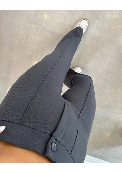 Kadın Yüksek Bel Full Likralı Krep Kumaş Pantolon fiyatları