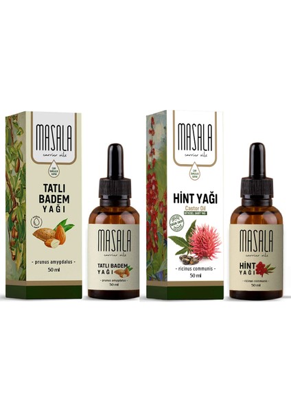 Tatlı Badem Yağı + Hint Yağı 2 x 50 ml