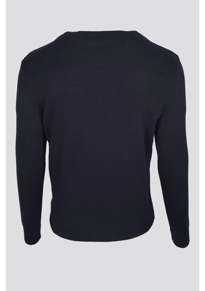 Erkek Triko Bisiklet Yaka Cep Detaylı Siyah 3753 modelleri