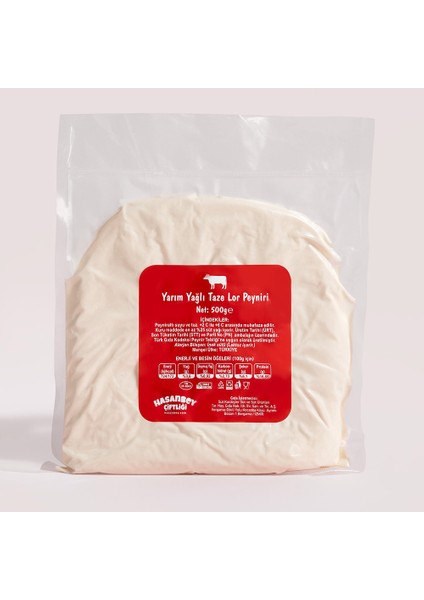 Yarım Yağlı Taze Lor Peyniri 500 gr